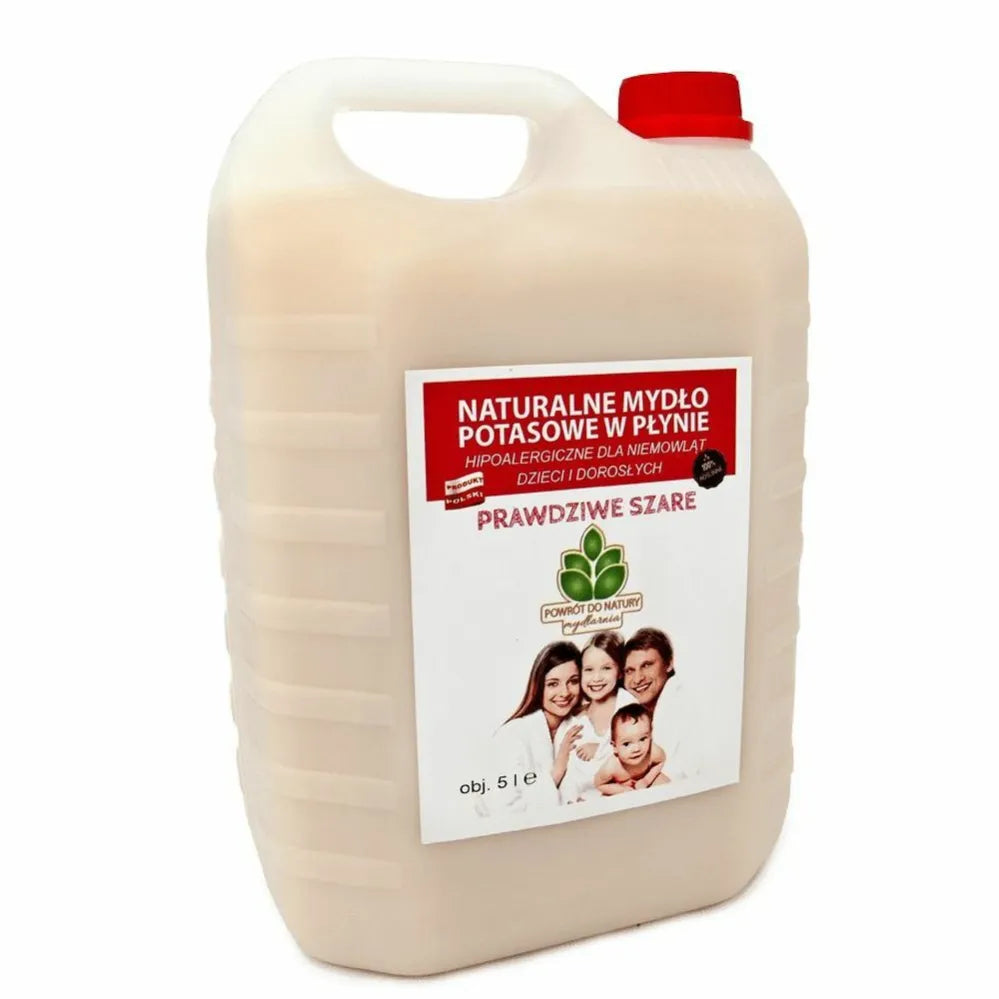 Mydło Potasowe Szare Hipoalergiczne w Płynie 5 l - Mydlarnia Powrót do Natury
